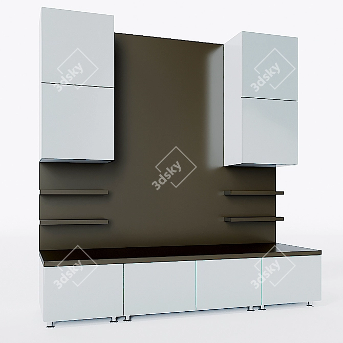 Modern Style TV Cabinet | CORONA, Vray Versions | Textures Included 3D model image 1