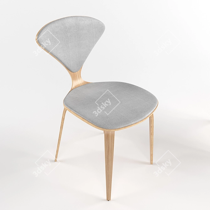 Cherner Chair: Versatile Design with Fabric and Leather Upholstery 3D model image 2