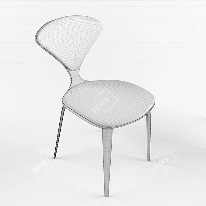 Cherner Chair: Versatile Design with Fabric and Leather Upholstery 3D model image 3