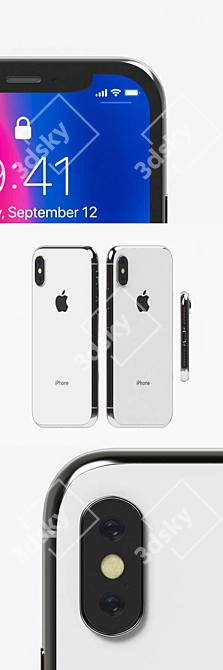 Ultimate Apple iPhone X: Sleek Design & Cutting-Edge Features! 3D model image 2