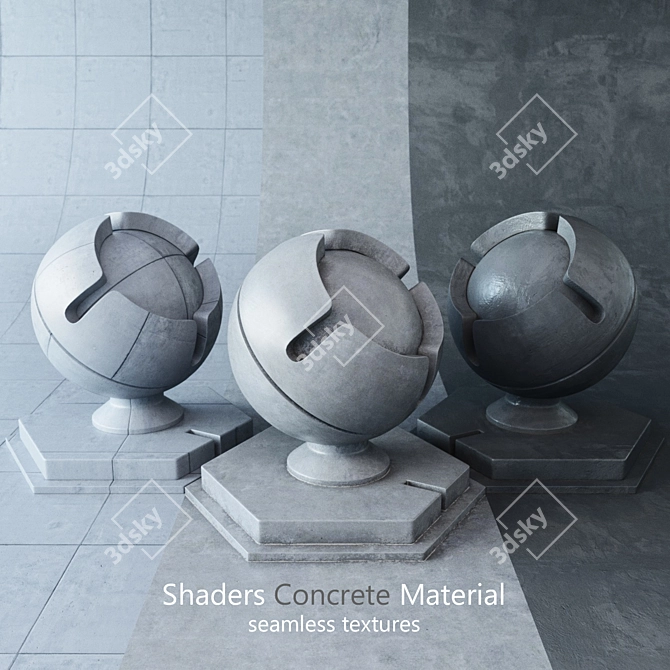 Seamless Concrete Shaders 3D model image 1