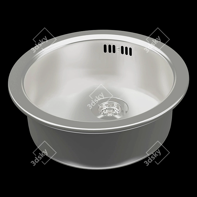 Stainless Steel Single Sink 3D model image 1