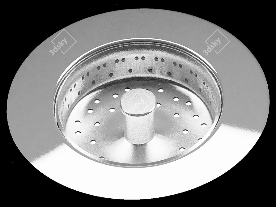 Stainless Steel Single Sink 3D model image 3