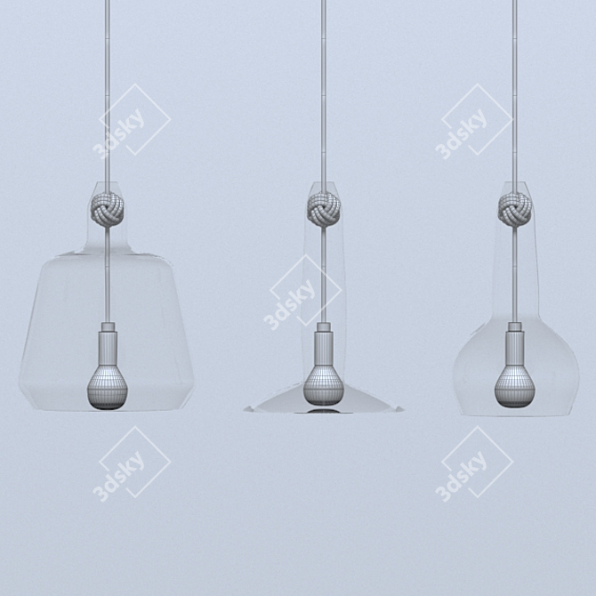 Modern Ceiling Light Fixture 3D model image 2