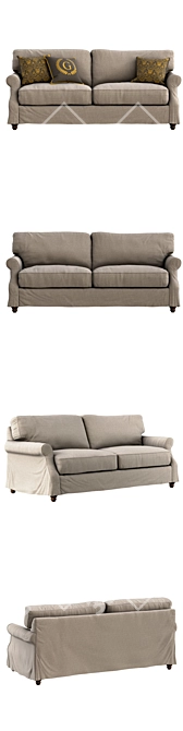 Elegant Tifton Slipcover Sofa 3D model image 2