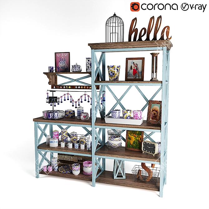 Elegant Shelf Decor: Enhance Your Space 3D model image 1