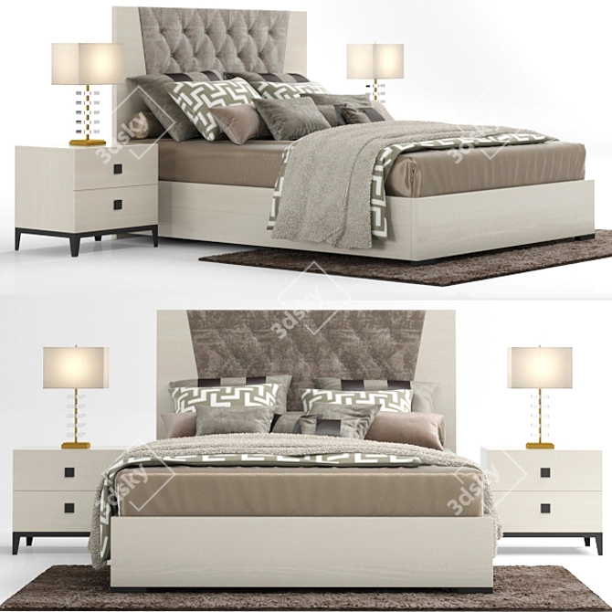 Luxury ALF Mont Blanc Bed | Italian Interiors 3D model image 1