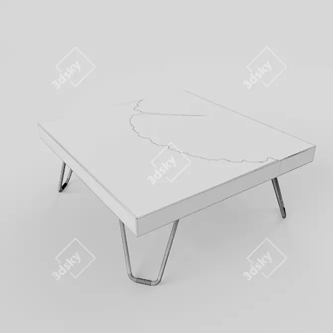 Elegant Resin Trunk Table 3D model image 2