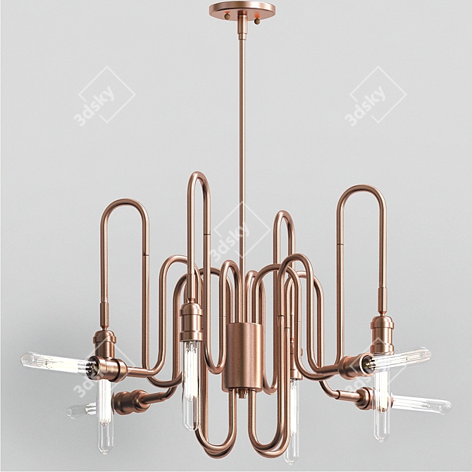 Elegant Eurofase Briggs Chandelier 3D model image 1