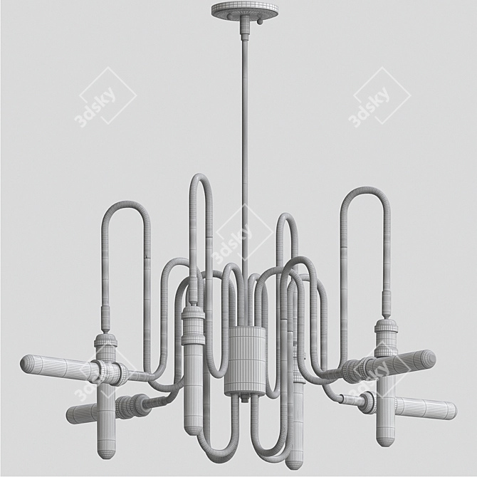 Elegant Eurofase Briggs Chandelier 3D model image 2