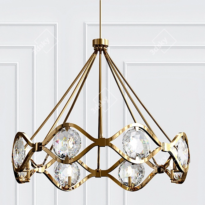 Quincy Twilight Crystal Chandelier 3D model image 1