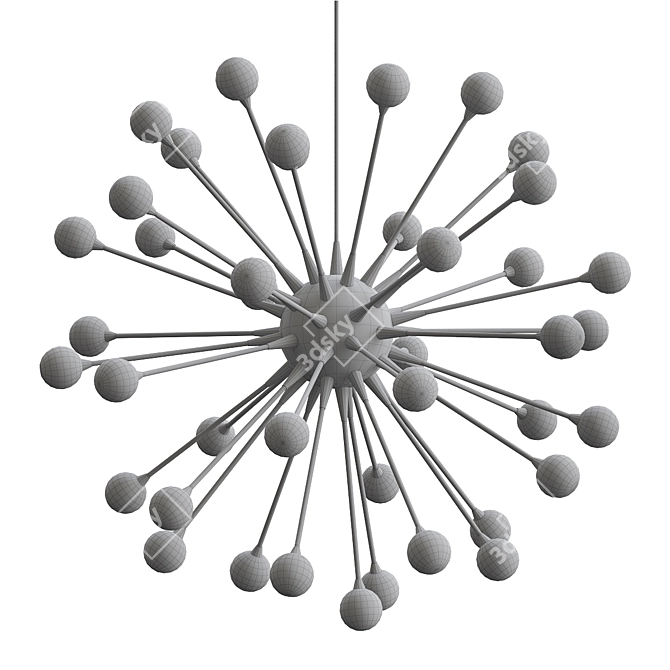 Modern Gold Chandelier: Impulse Collection 3D model image 2