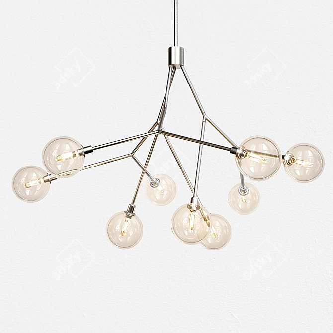 Sycamore Chandelier: Elegant Illumination at 45 Watts 3D model image 1