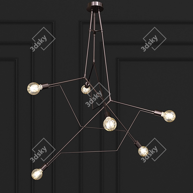 Coastal Outdoor Pendant: Divergence Hub 3D model image 1