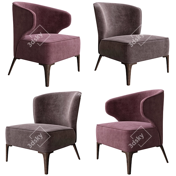 Elegant Aston Chair 3D model image 1