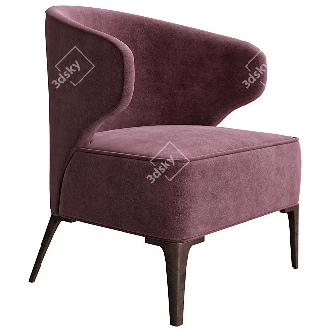 Elegant Aston Chair 3D model image 2