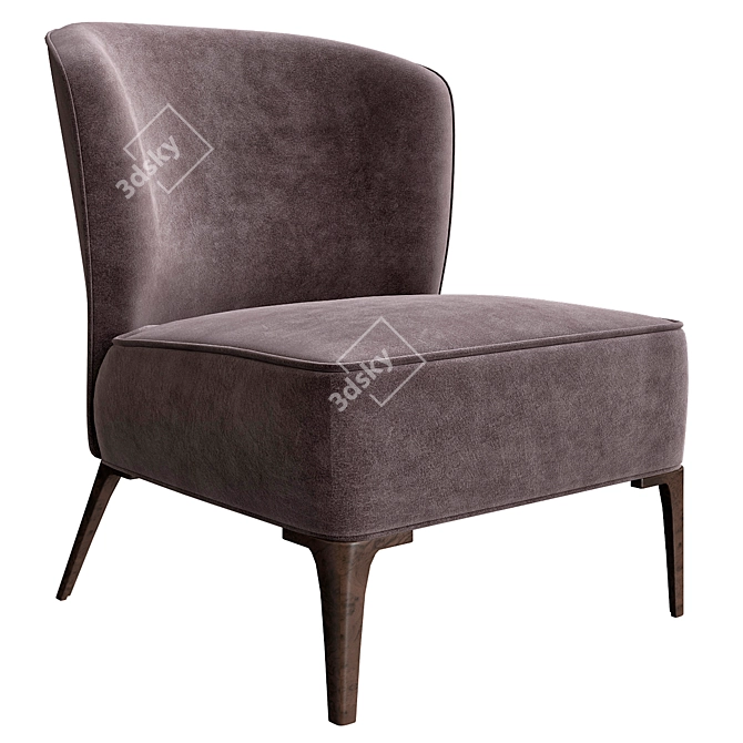 Elegant Aston Chair 3D model image 3