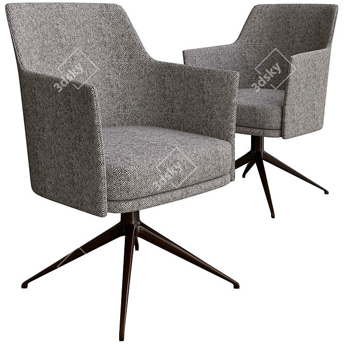 Elegant and Comfortable: Poliform Stanford Bridge Chair 3D model image 1