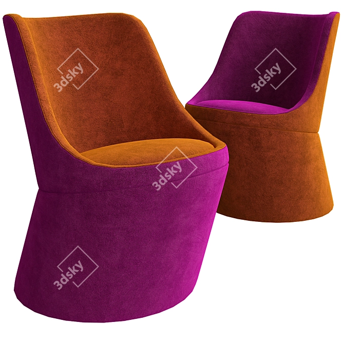 Modern Comfort: DIDI Chair 3D model image 1