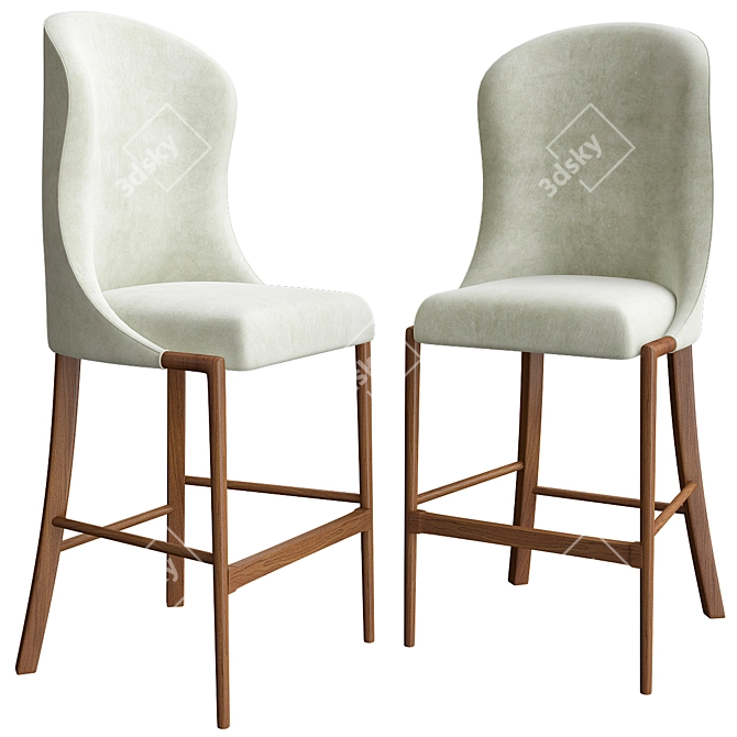 Quintus Barstools - Elegant and Durable 3D model image 1