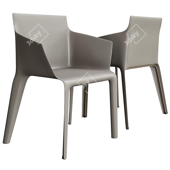 Modern Minimalist Seattle Chair 3D model image 1