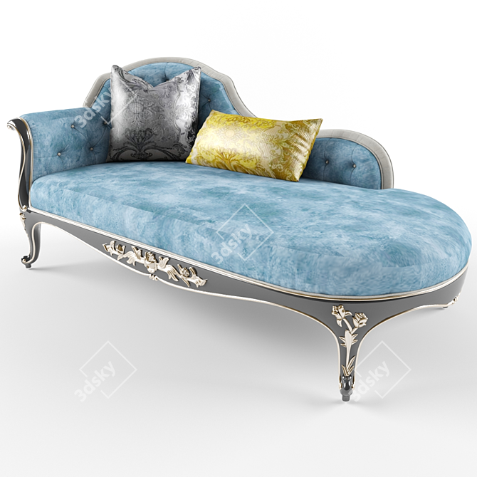 Elegant Quilted Marquise with Pillows 3D model image 3