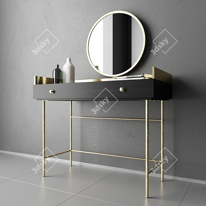 Elegant JAGGER Dressing Table 3D model image 2