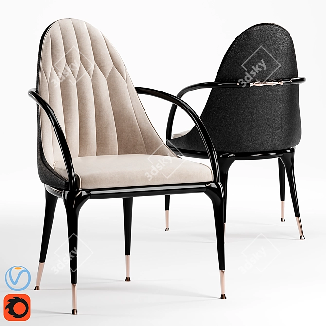 Visionnaire Jera Modern Chair 3D model image 1