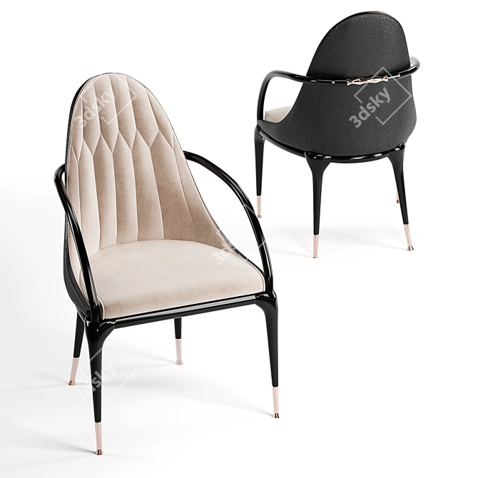 Visionnaire Jera Modern Chair 3D model image 2