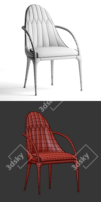 Visionnaire Jera Modern Chair 3D model image 3