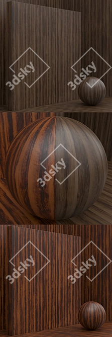 Wood Veneer Box Set - Seamless 3D model image 2