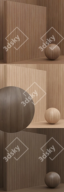 Wood Veneer Box Set - Seamless 3D model image 3