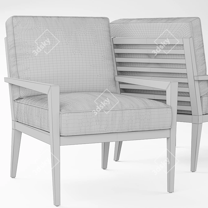 Luxury Leather Armchair: PB Andrew 3D model image 2