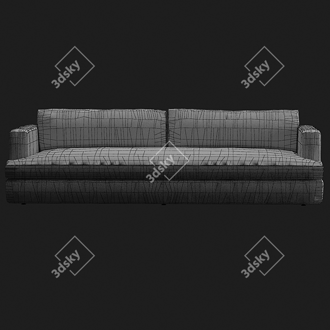 Designer Fabric Sofa: Versatile and Stylish 3D model image 3