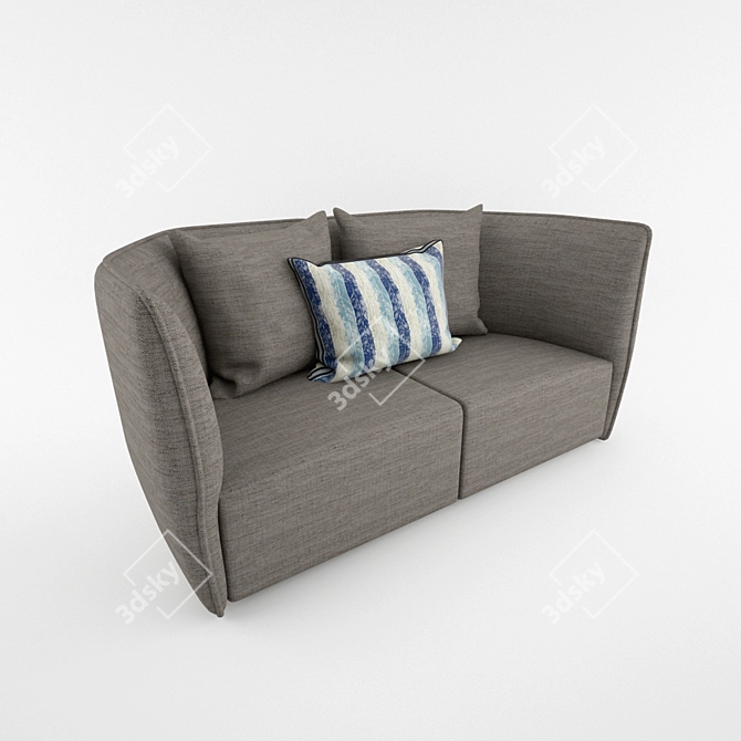 Chic Chamfer Sofa by Moroso 3D model image 2