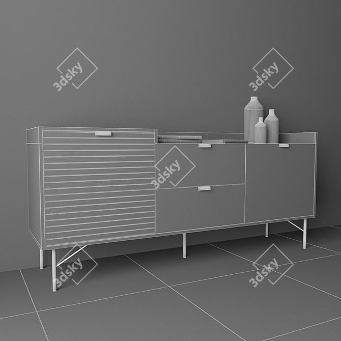 Modern Rustic JAGGER Sideboard 3D model image 3