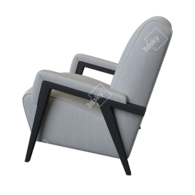 Modern Lean Back Lounge Armchair 3D model image 2