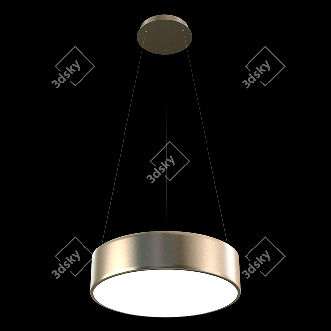 Stylish LED Designer Chandelier 3D model image 1