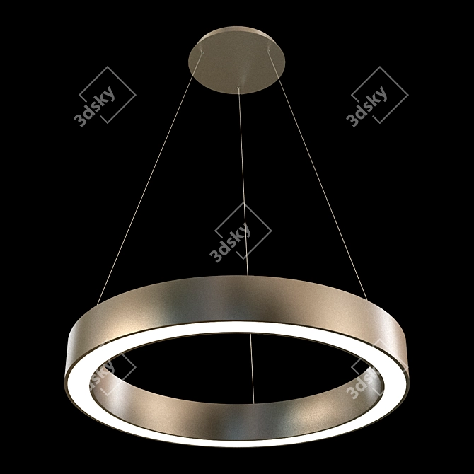 Modern LED Ring Chandelier 3D model image 1