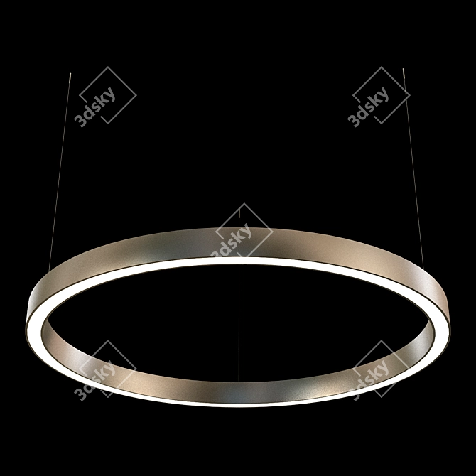 Modern LED Ring Chandelier (160cm) 3D model image 1