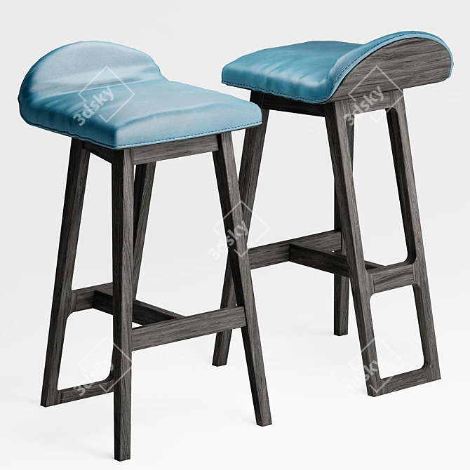 Elegant Nancy Barstool: Stylish Design & Superior Comfort 3D model image 1