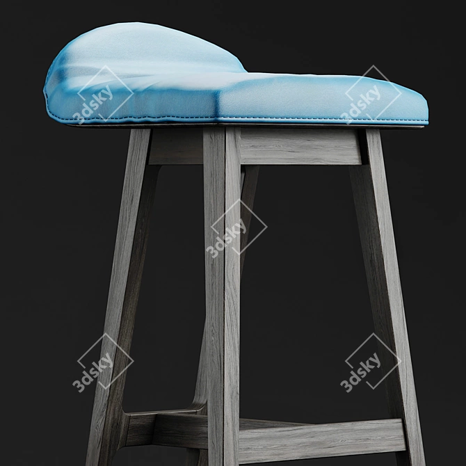 Elegant Nancy Barstool: Stylish Design & Superior Comfort 3D model image 2