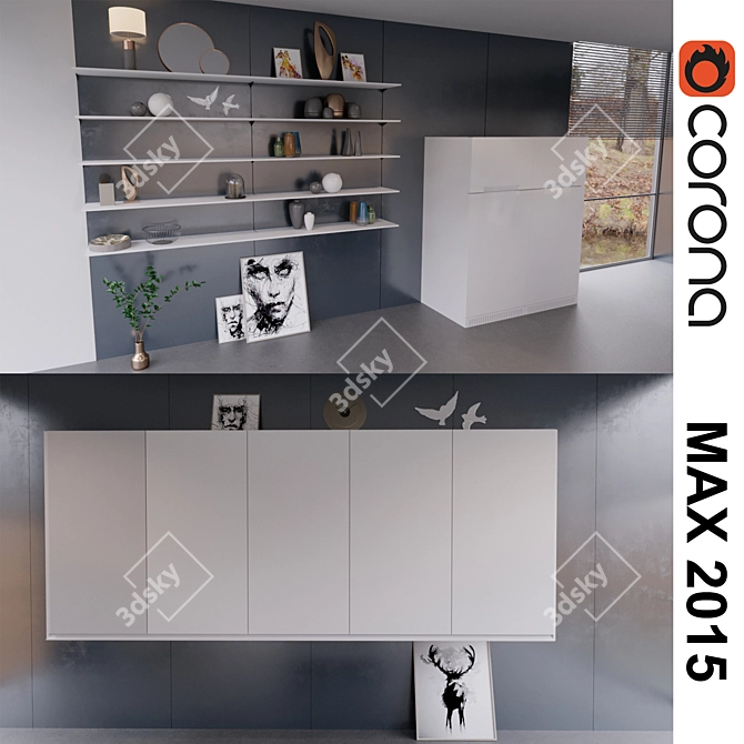 Poliform Twelve Kitchen 3D Model 3D model image 2