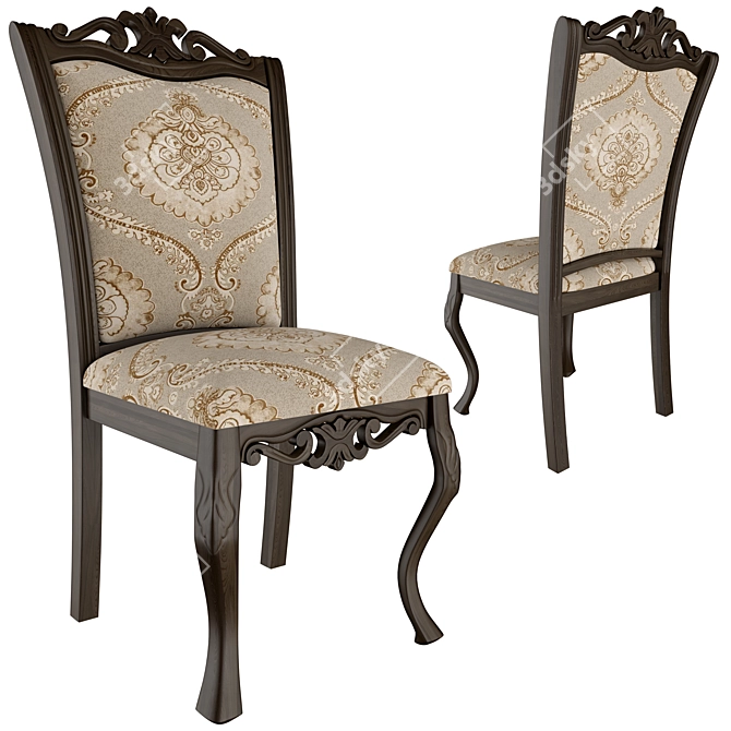 Elegant Classic Chair Design 3D model image 1