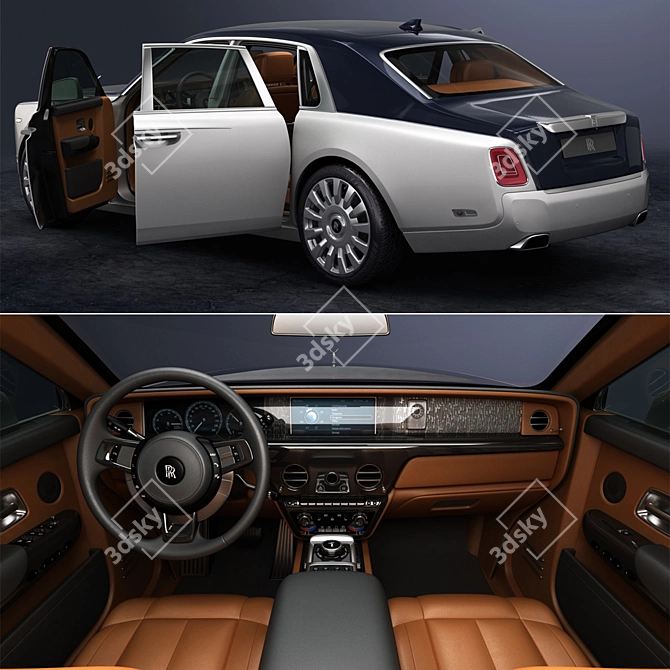 High-Detailed Rolls-Royce Phantom Model 3D model image 3