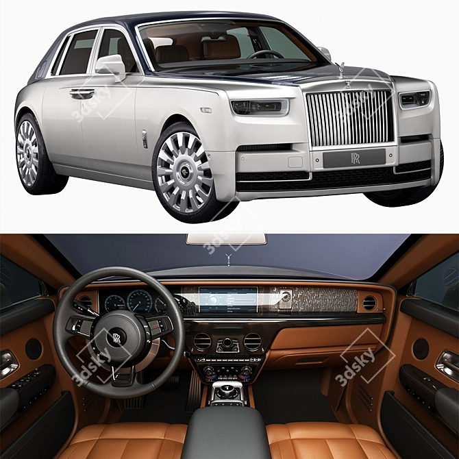 High-Detailed Rolls-Royce Phantom Model 3D model image 4
