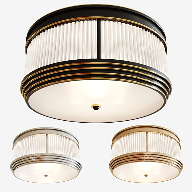 Elegant Eichholtz Rousseau Ceiling Lamp 3D model image 1