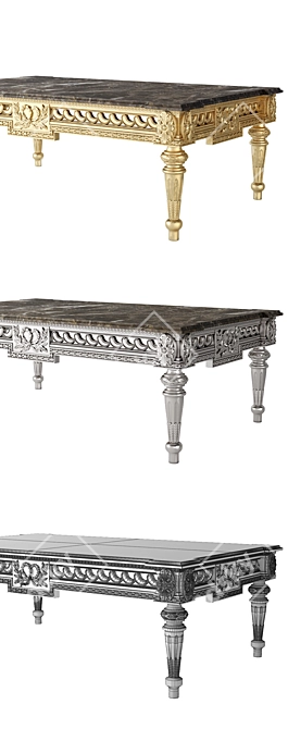 Elegant Giovanna Coffee Table: Handcrafted Luxury 3D model image 2