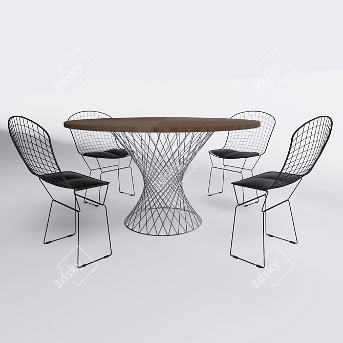 Signal: Stylish Table and Chair 3D model image 1