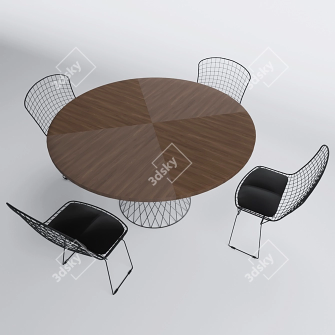 Signal: Stylish Table and Chair 3D model image 2